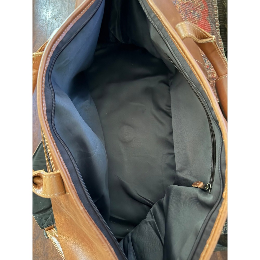 Canyon Outback Leather Duffel Bag Brown Treaty Oak Monogram Carry On Weekender - Picture 6 of 10